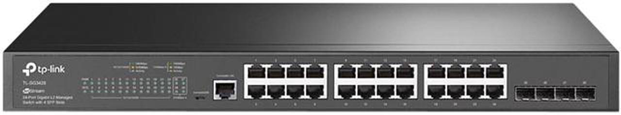 TP-Link TL-SG3428 | 24 Port Gigabit Switch, 4 SFP Slots | Omada SDN Integrated | L2+ Smart Managed | IPv6 | Static Routing | L2/L3/L4 QoS, IGMP & LAG