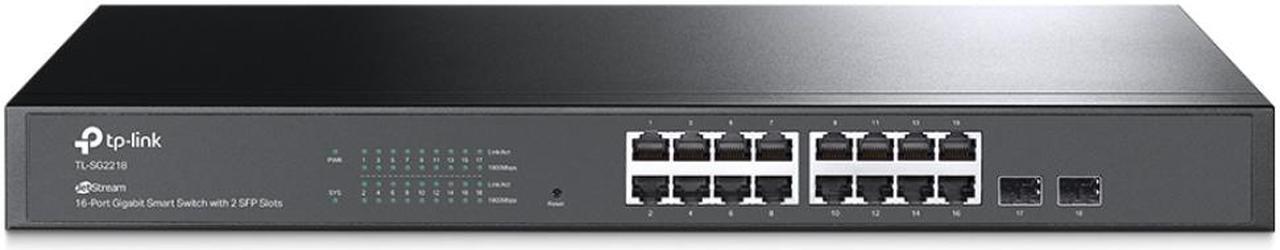Alt view image 2 of 4 - TP-Link TL-SG2218P | 16 Port Gigabit Smart Managed PoE switch | 16 PoE+ Ports @150W, 2 SFP Slots | Omada SDN Integrated | PoE Recovery | IPv6 | Static Routing