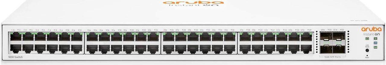 Aruba Instant On 1830 48-Port Gb Smart Switch - 48x 1G | 4X SFP | US Cord (JL814A#ABA)