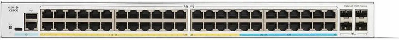 Alt view image 3 of 3 - Cisco Catalyst C1300-48P-4X Ethernet Switch, 48 Ports - Manageable - 10 Gigabit Ethernet - 10/100/1000Base-T, 10GBase-X - 3 Layer Supported