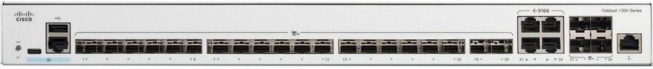 Alt view image 3 of 3 - Cisco Catalyst 1300 C1300-24XS Layer 3 Switch, Manageable - Gigabit Ethernet, 10 Gigabit Ethernet - 10GBase-X, 1000Base-T - 3 Layer Supported
