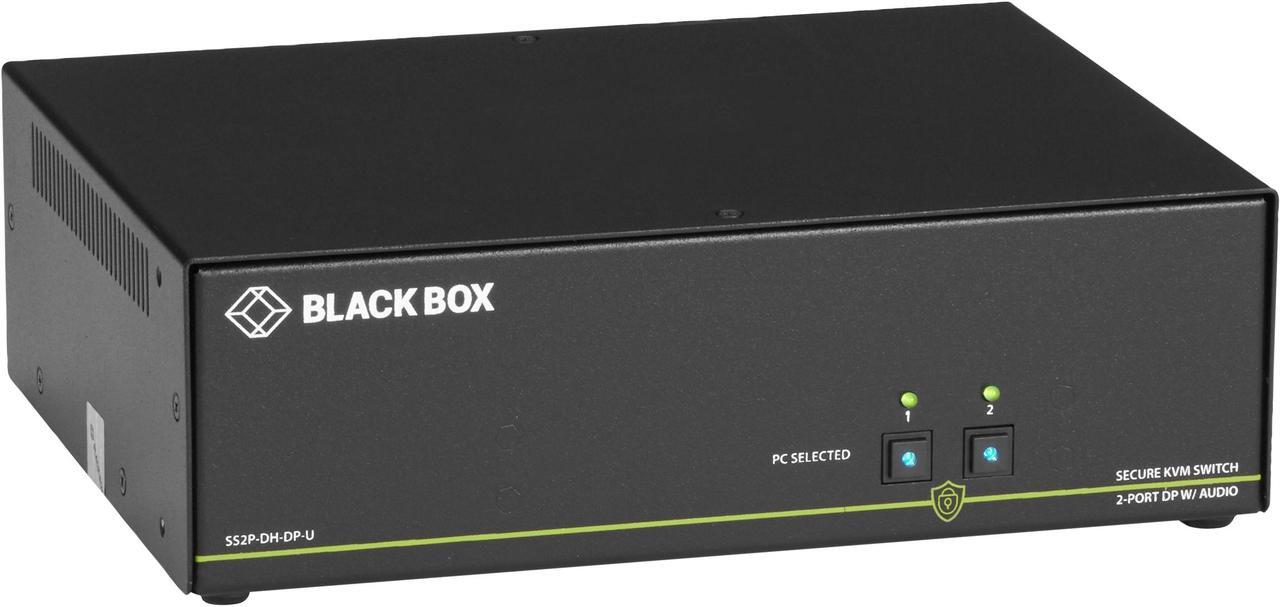 Main image of Black Box SS2P-DH-DP-U 4k 2-Port Secure Niap 3.0 KVM Switch Dual-Head Displayport