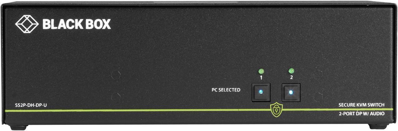 Alt view image 2 of 6 - Black Box SS2P-DH-DP-U 4k 2-Port Secure Niap 3.0 KVM Switch Dual-Head Displayport