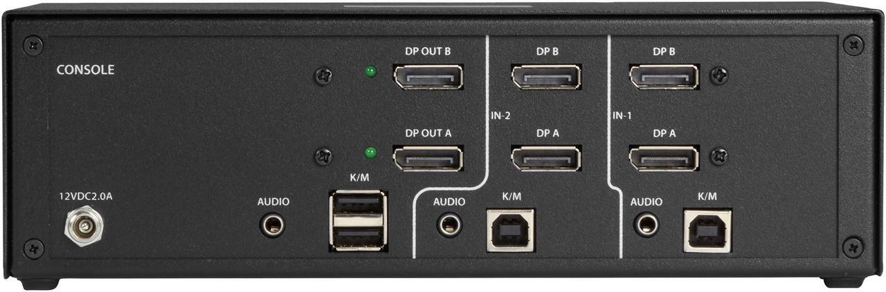 Alt view image 3 of 6 - Black Box SS2P-DH-DP-U 4k 2-Port Secure Niap 3.0 KVM Switch Dual-Head Displayport