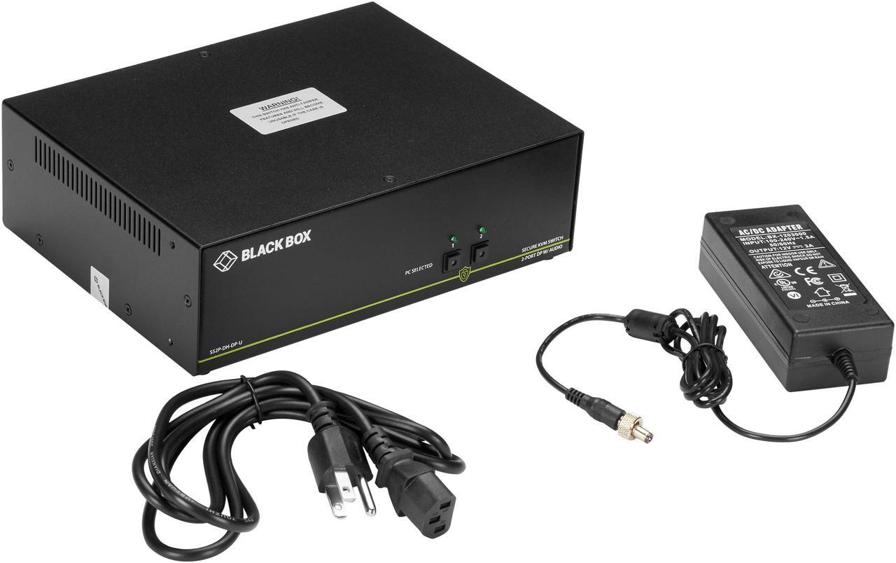 Alt view image 4 of 6 - Black Box SS2P-DH-DP-U 4k 2-Port Secure Niap 3.0 KVM Switch Dual-Head Displayport