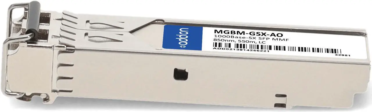 Alt view image 2 of 8 - Amer Networks® MGBM-GSX Compatible TAA 1000Base-SX SFP Transceiver (MMF, 850nm, 550m, LC, DOM)