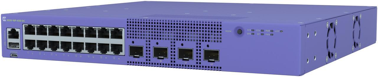 Main image of Extreme Networks 5320 16-Port 30W PoE Switch w/ AC power, 4 x 1/10Gb SFP+ uplink ports | 5320-16P-4XE