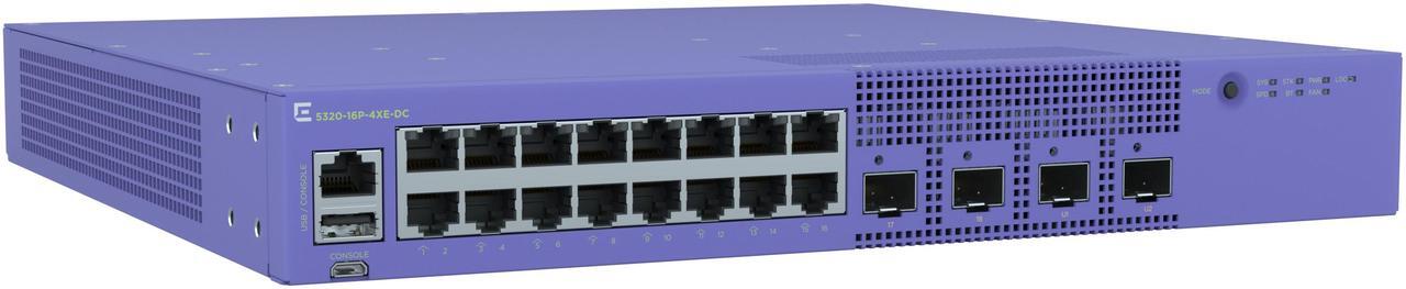 Alt view image 5 of 5 - Extreme Networks 5320 16-Port 30W PoE Switch w/ AC power, 4 x 1/10Gb SFP+ uplink ports | 5320-16P-4XE