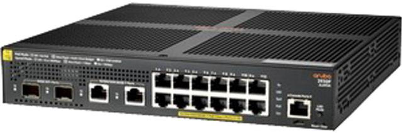 Main image of HPE Aruba 2930F 12G PoE+ 2G/2SFP+ - Switch - 12 Ports - Managed