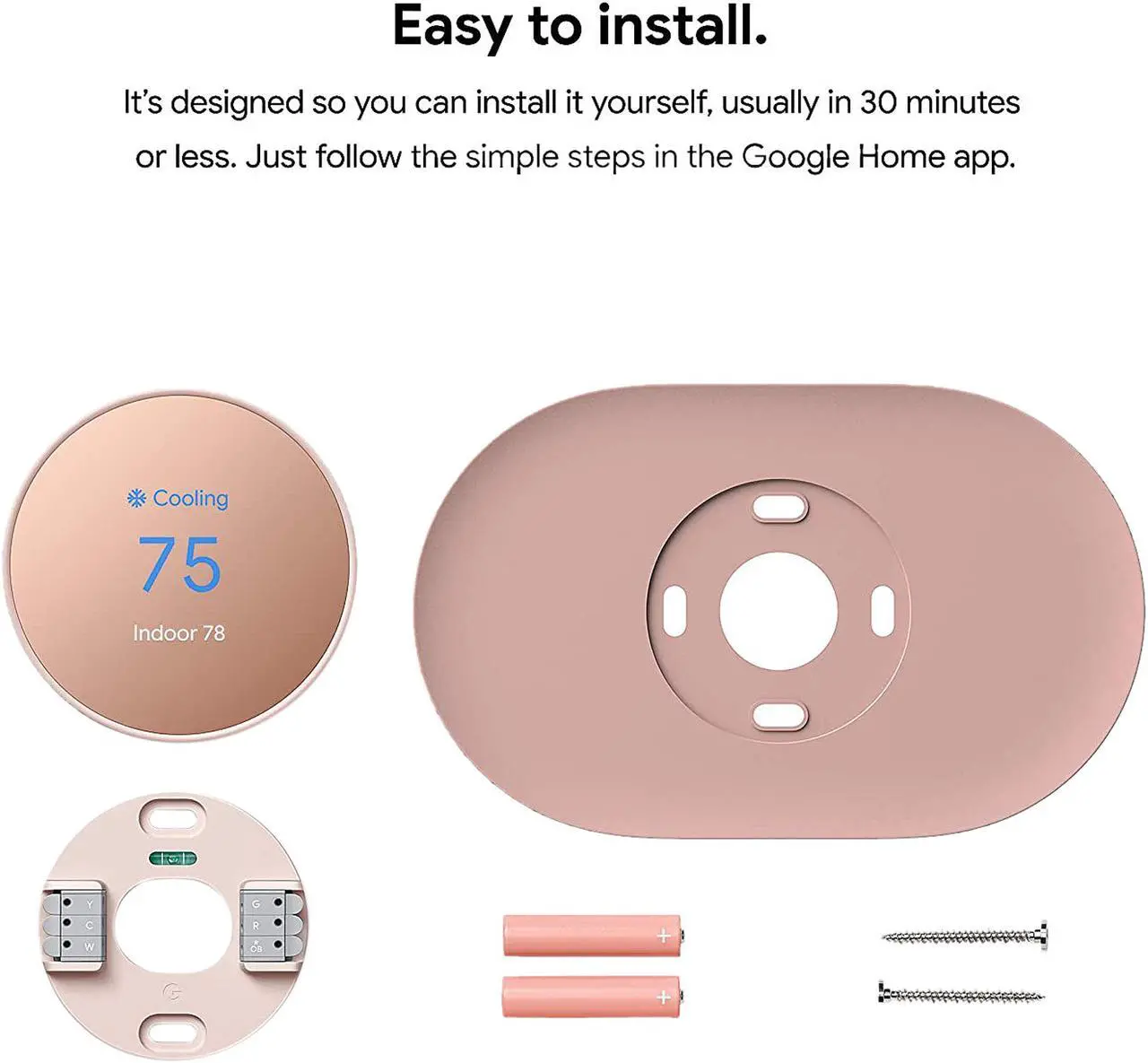 Alt view image 3 of 11 - Google Nest Thermostat (Sand)