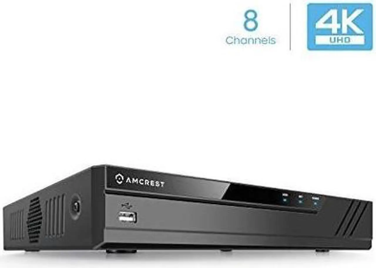 Main image of Amcrest NV4108-A2 4K 8CH NVR (1080p/3MP/4MP/5MP/8MP) POE Network Video Recorder - Supports up to 8 x 8MP/4K IP Cameras, 8-Channel, Supports up to 10TB Hard Drive (No Built-in WiFi)