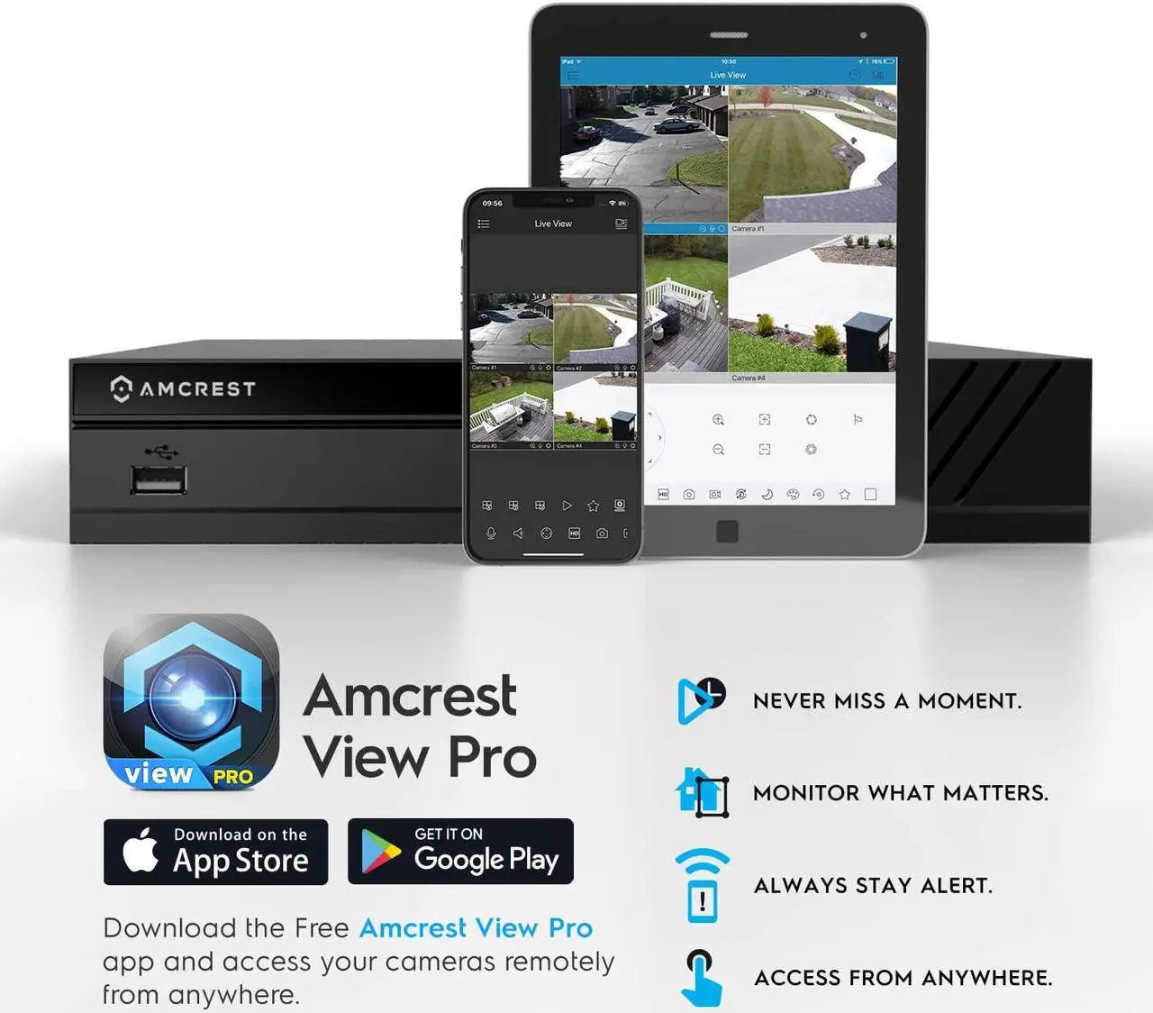 Alt view image 7 of 7 - Amcrest NV4108-A2 4K 8CH NVR (1080p/3MP/4MP/5MP/8MP) POE Network Video Recorder - Supports up to 8 x 8MP/4K IP Cameras, 8-Channel, Supports up to 10TB Hard Drive (No Built-in WiFi)