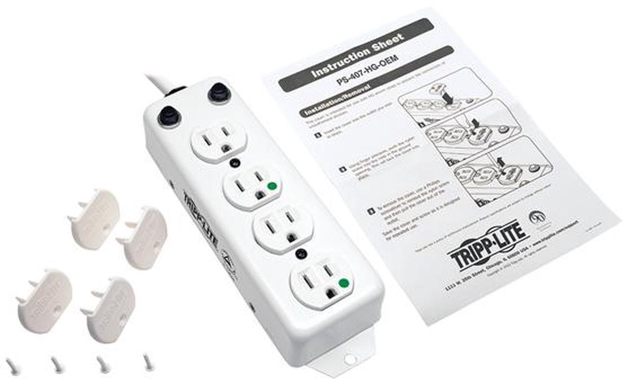 Alt view image 5 of 5 - TRIPP LITE MASTER-POWER PS-407-HG-OEM 4OUT POWER STRIP MEDICAL HG