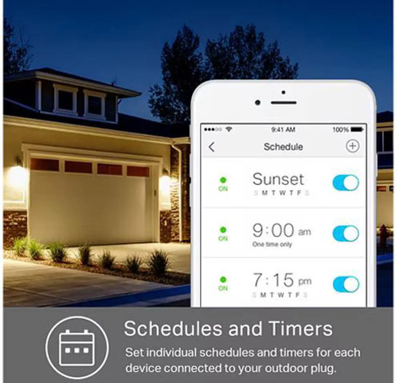 Alt view image 5 of 7 - Kasa Outdoor Smart Dimmer Plug, IP64 Plug- in Dimmer for Outdoor String Lights, Compatible with Alexa, Google Assistant & SmartThings, Long Wi-Fi Range 2.4Ghz, No Hub Required, ETL Certified (KP405)