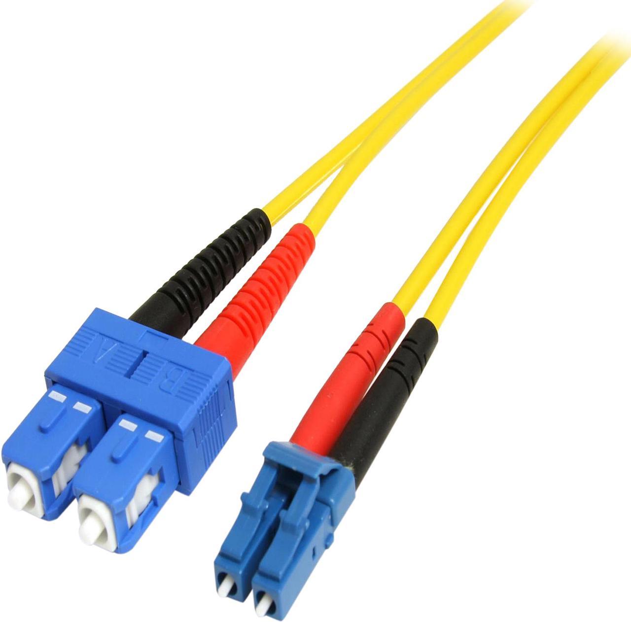 StarTech SMFIBLCSC10 StarTech.com 10m Single Mode Duplex Fiber Patch Cable LC-SC - Fiber Optic for Network Device - Patch Cable - 32.81 ft - 1 Pack - 2 x LC Male Network - 2 x SC Male Network - Yellow