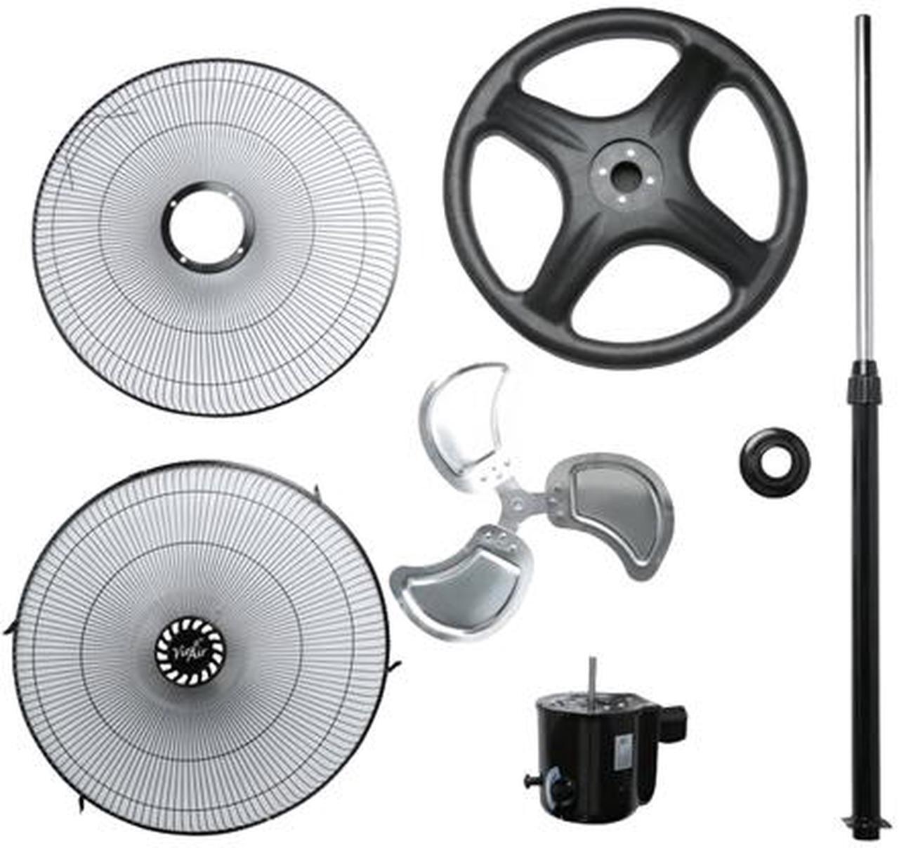Alt view image 6 of 7 - Vie Air 18" Industrial Heavy Duty Pedestal Oscillating Metal Stand Fan