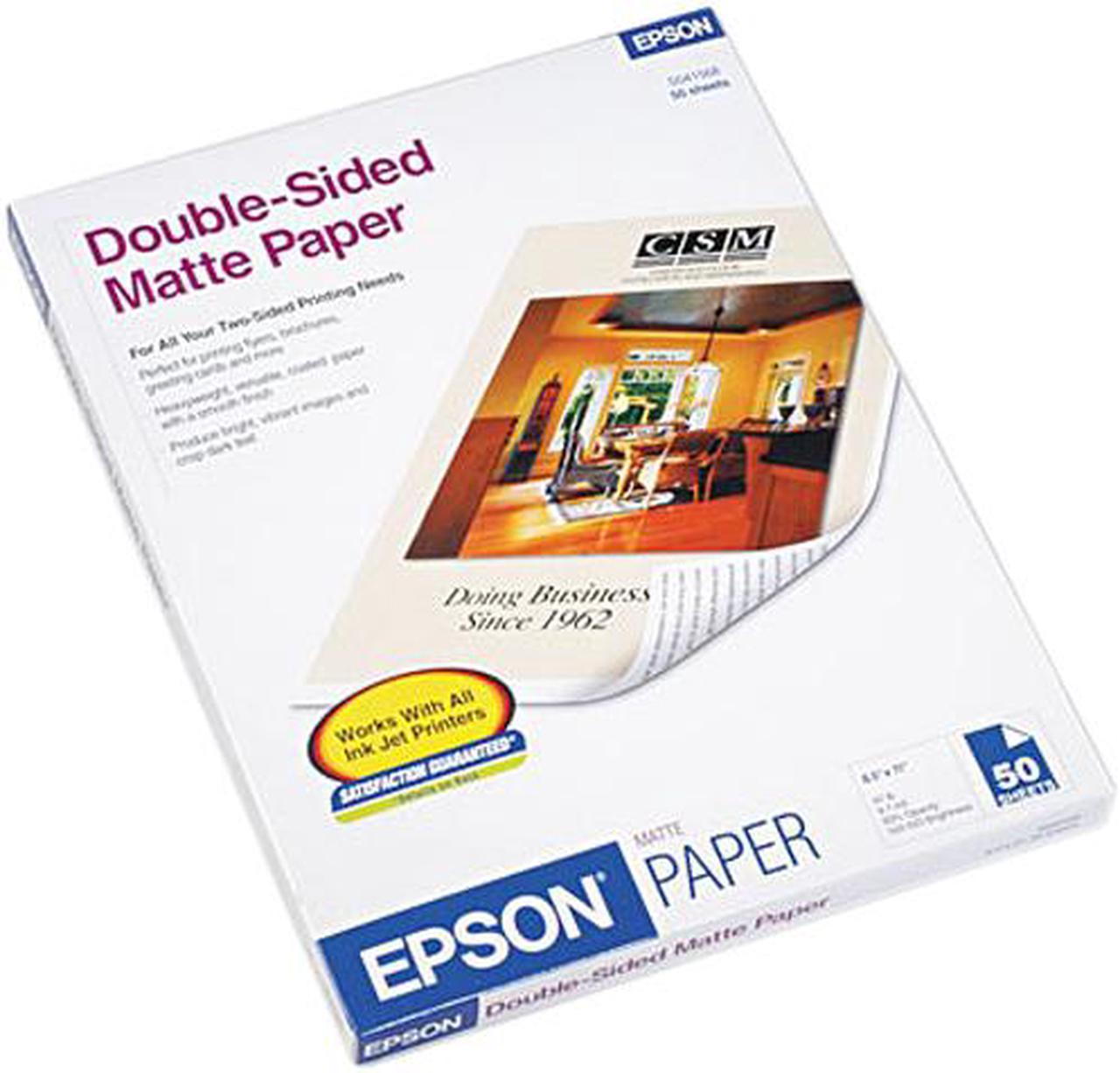 Epson S041568 Presentation Paper Letter - 8.50" x 11" - Matte - 103 Brightness - 50 / Pack - White