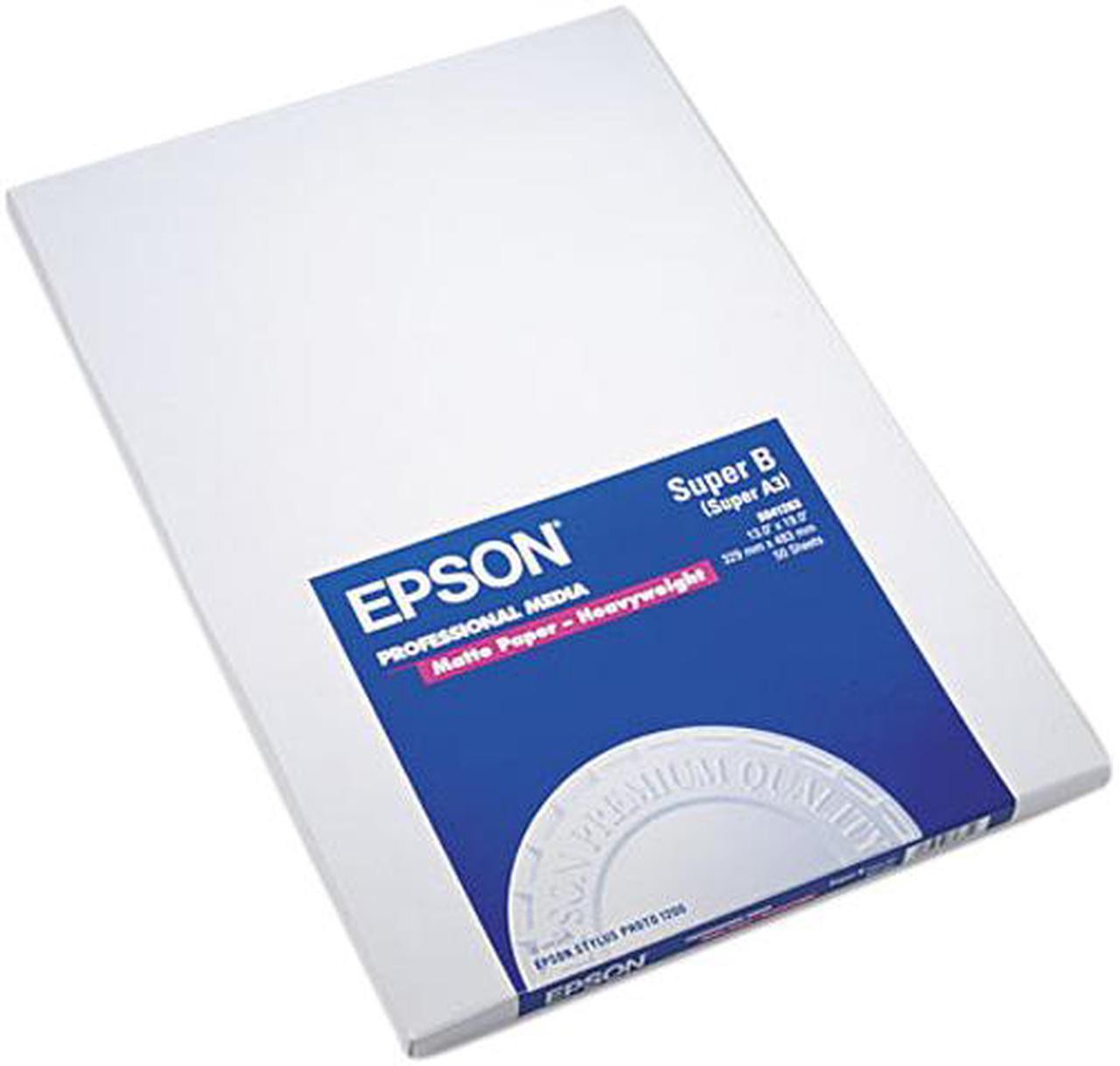 Epson S041263 Presentation Paper Super B - 13" x 19" - Matte - 97 Brightness - 50 / Pack - White