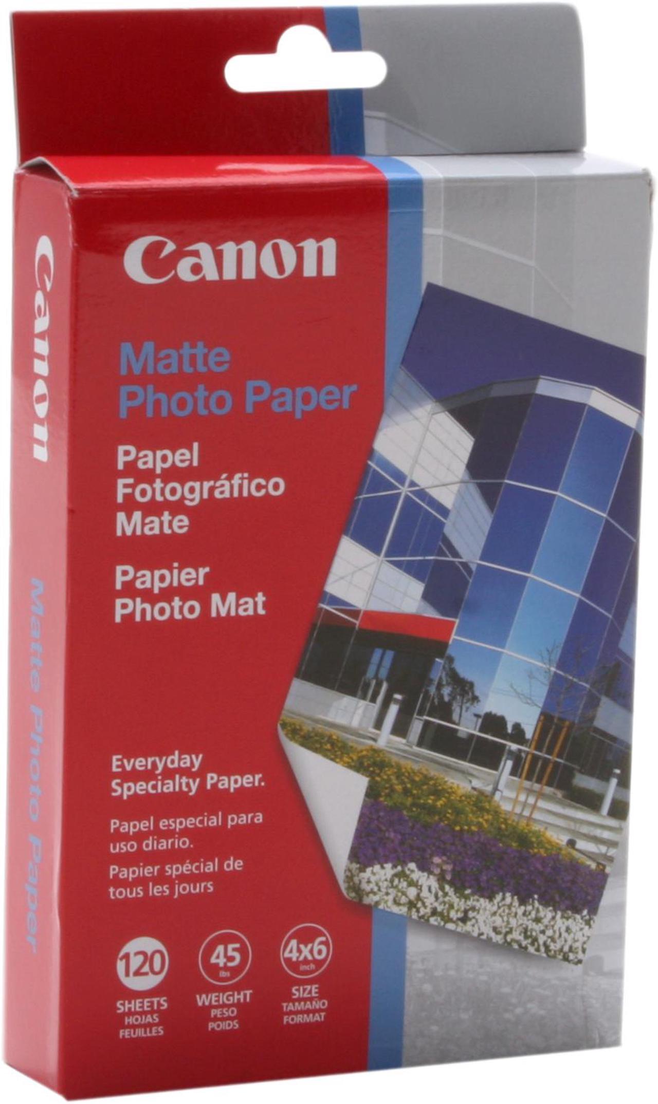 Canon MP-101 Matte Photo Paper (7981A004), 4 x 6, 45 lb., White, 120 Sheets/Pack