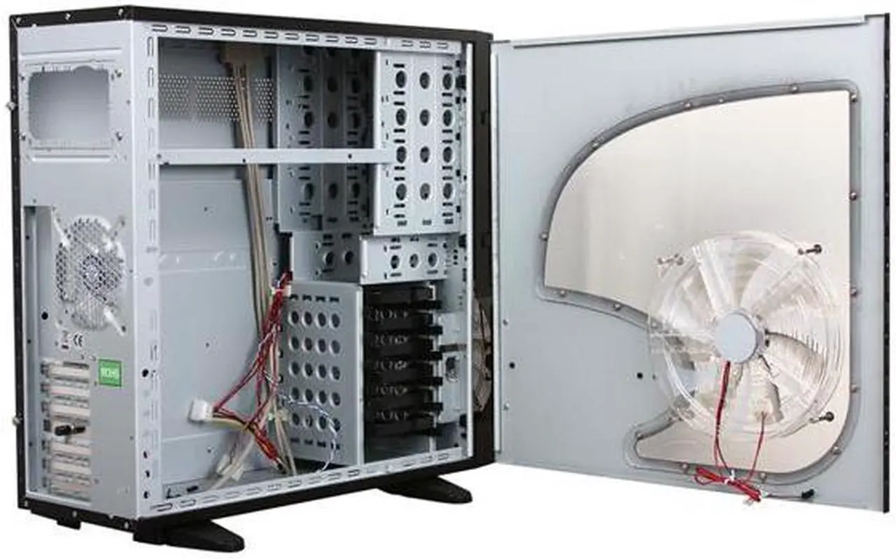 Alt view image 5 of 10 - XCLIO A380BK Fully Black SECC 1.0mm thickness ATX Full Tower Computer Case
