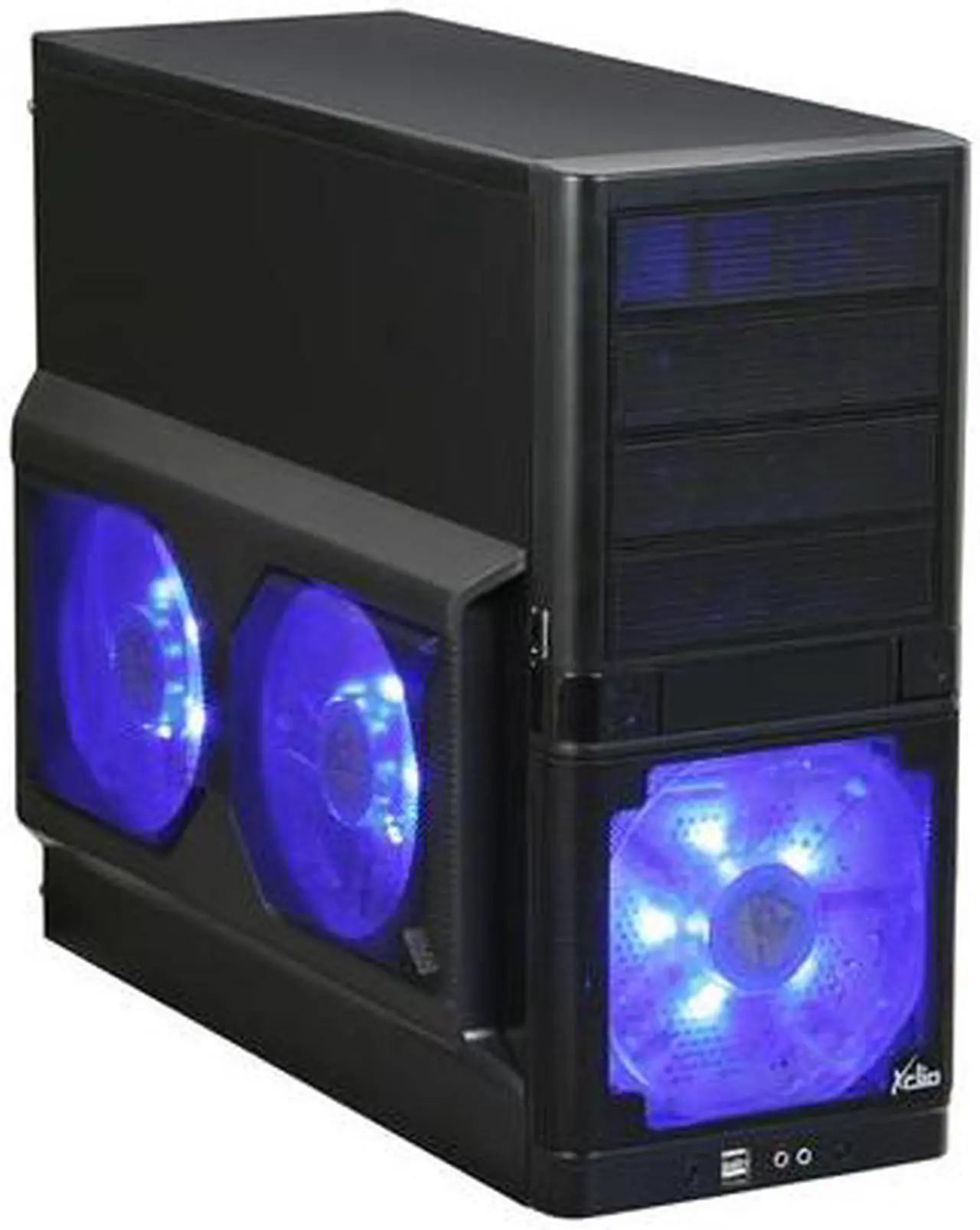 Main image of XCLIO Coolbox Advanced Fully Black Finish 0.5mm SECC Steel ATX Mid Tower Computer Case