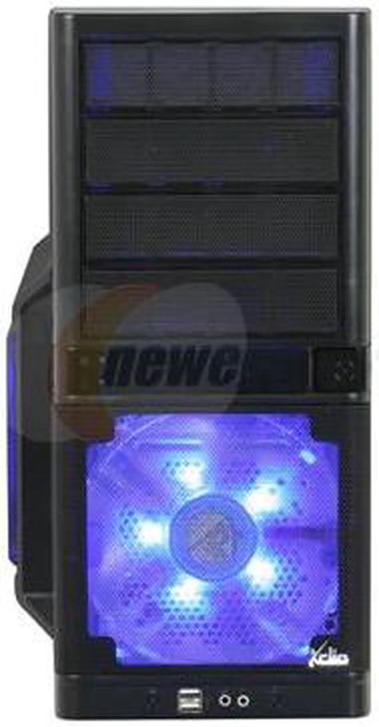 Alt view image 2 of 11 - XCLIO Coolbox Advanced Fully Black Finish 0.5mm SECC Steel ATX Mid Tower Computer Case
