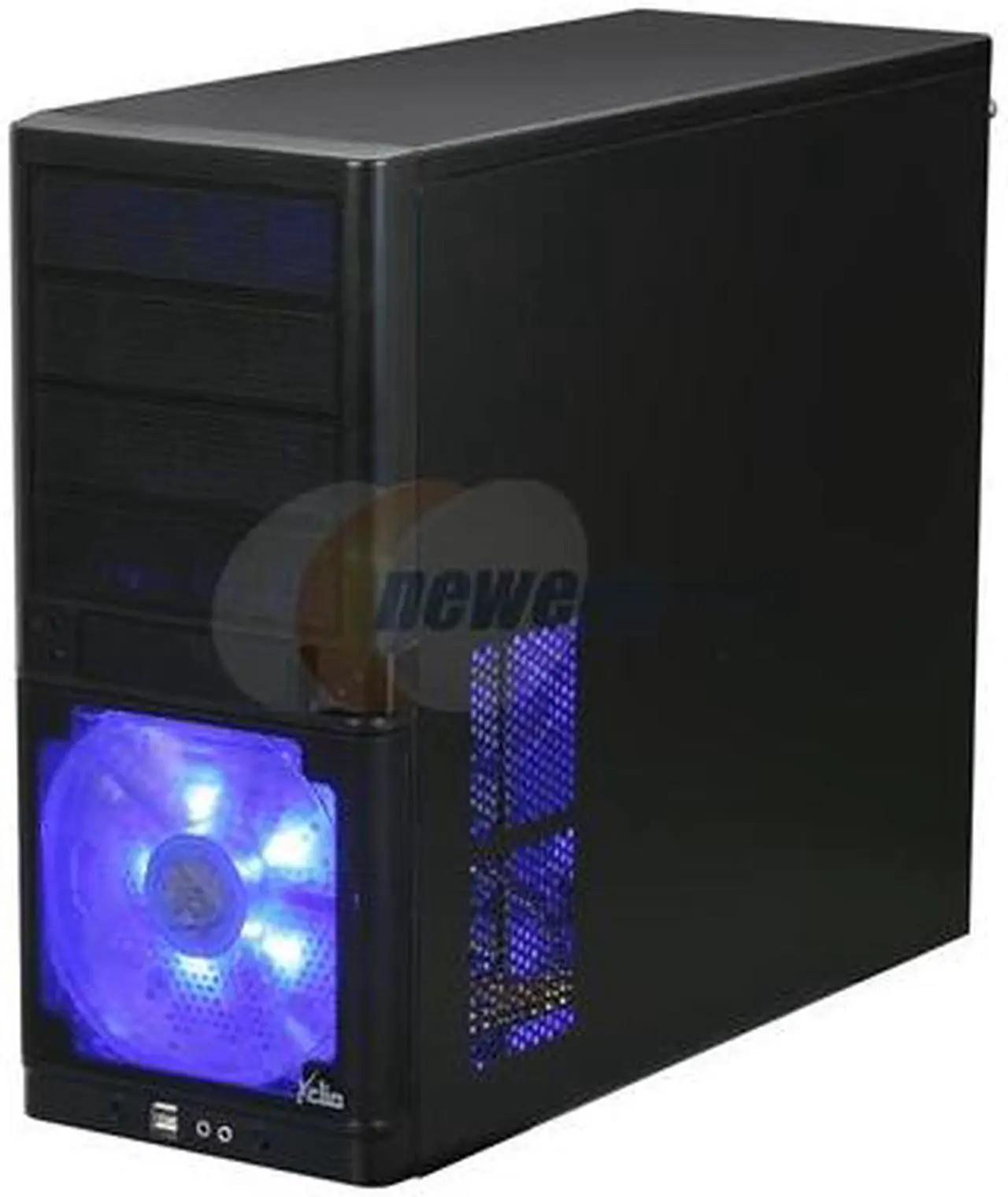 Alt view image 3 of 11 - XCLIO Coolbox Advanced Fully Black Finish 0.5mm SECC Steel ATX Mid Tower Computer Case