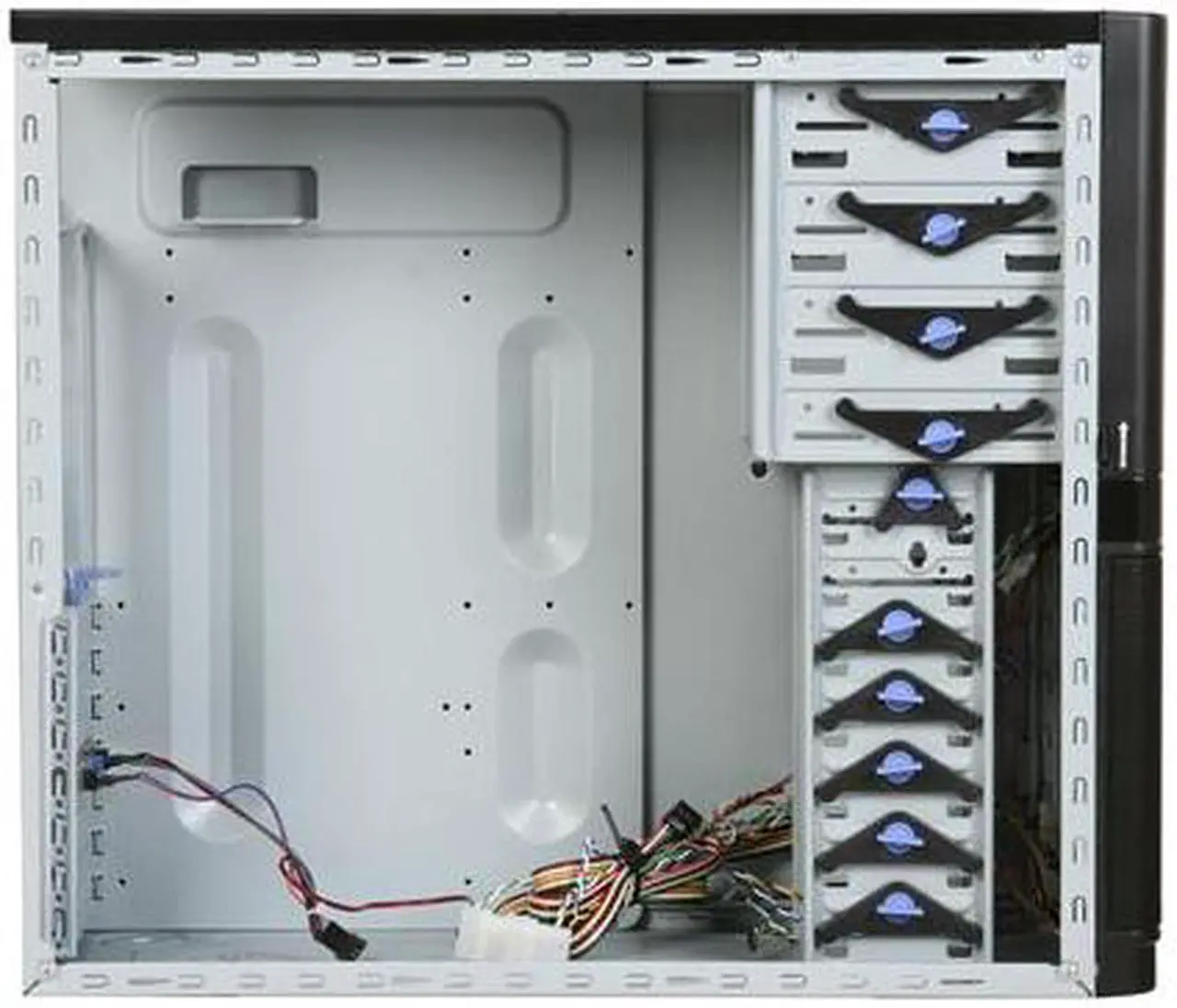 Alt view image 7 of 11 - XCLIO Coolbox Advanced Fully Black Finish 0.5mm SECC Steel ATX Mid Tower Computer Case