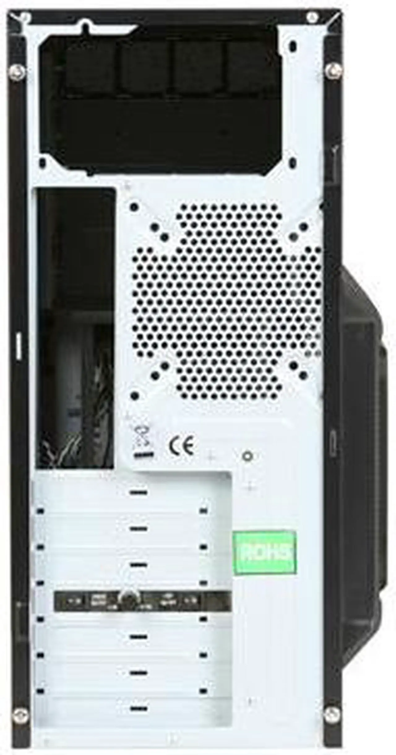 Alt view image 9 of 11 - XCLIO Coolbox Advanced Fully Black Finish 0.5mm SECC Steel ATX Mid Tower Computer Case