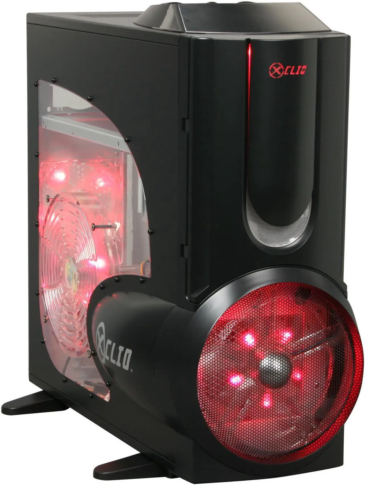 Main image of XCLIO A380COLOR Fully Black 1.0 mm SECC / ABS Plastic ATX Full Tower Computer Case