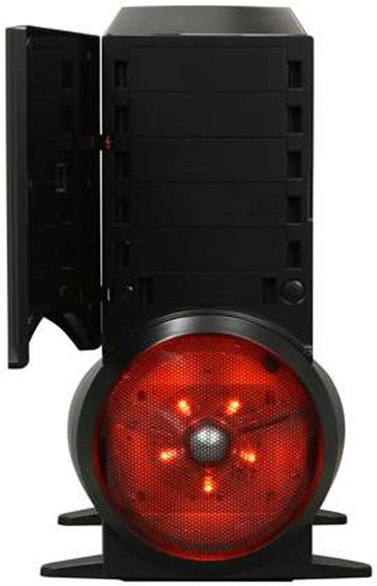 Alt view image 6 of 14 - XCLIO A380COLOR Fully Black 1.0 mm SECC / ABS Plastic ATX Full Tower Computer Case