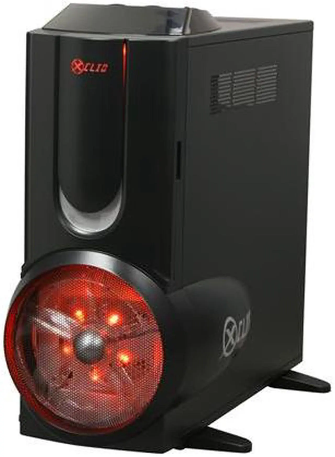 Alt view image 7 of 14 - XCLIO A380COLOR Fully Black 1.0 mm SECC / ABS Plastic ATX Full Tower Computer Case