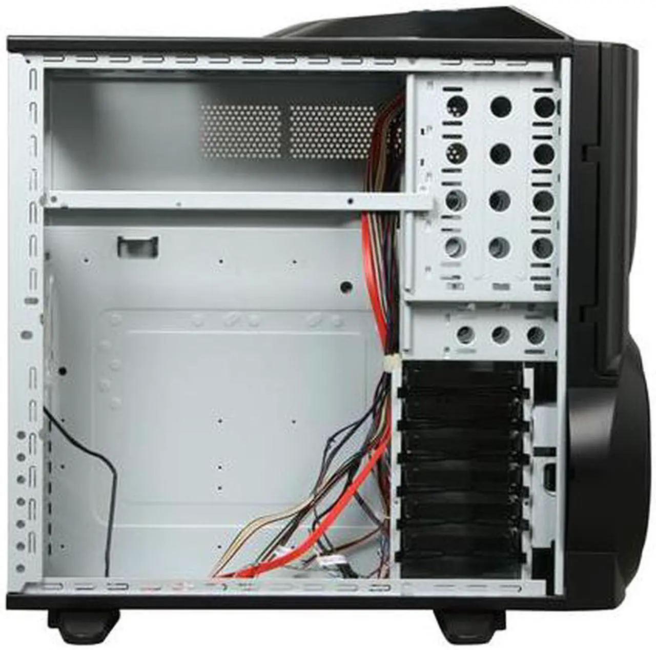Alt view image 10 of 14 - XCLIO A380COLOR Fully Black 1.0 mm SECC / ABS Plastic ATX Full Tower Computer Case