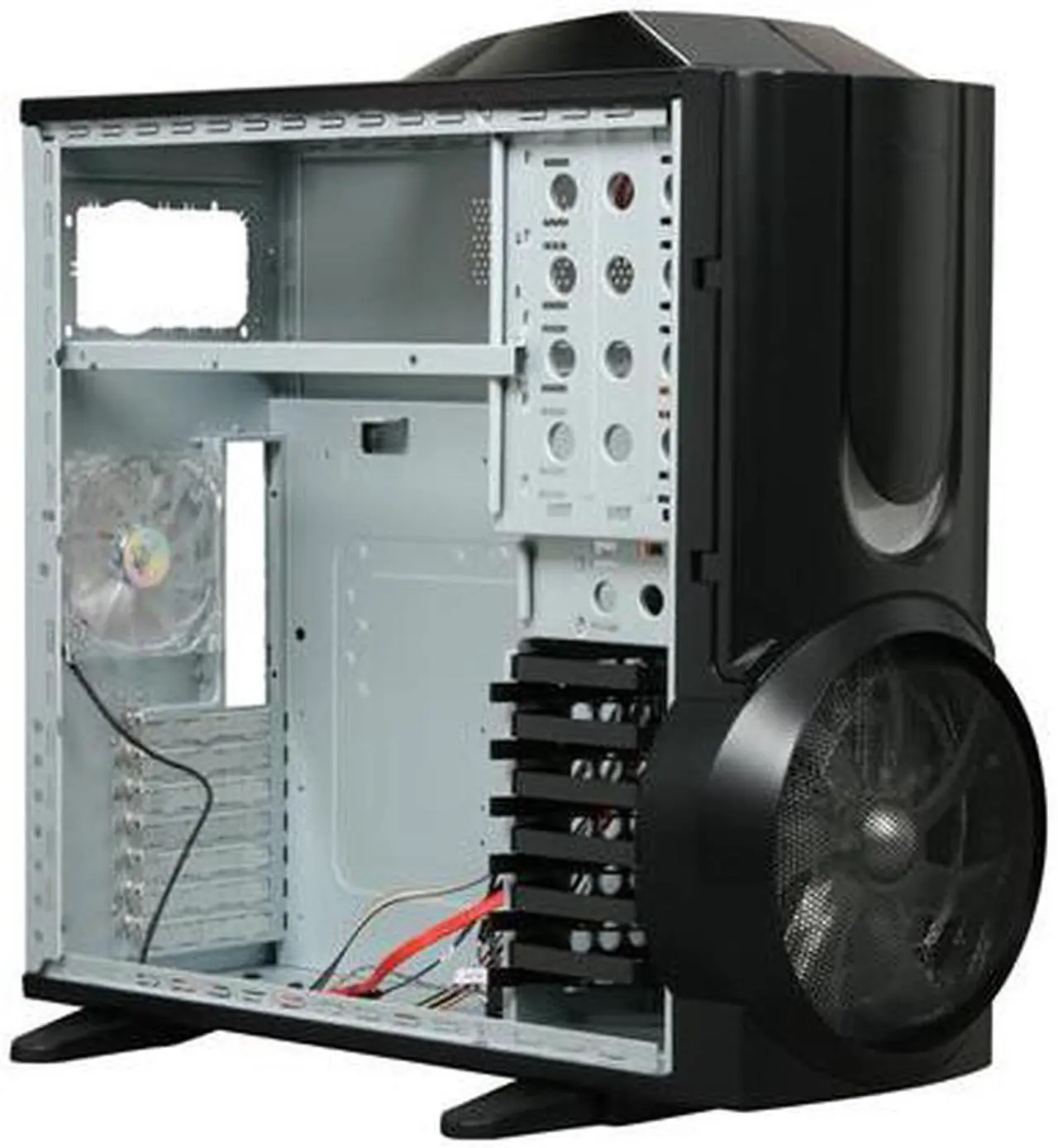Alt view image 11 of 14 - XCLIO A380COLOR Fully Black 1.0 mm SECC / ABS Plastic ATX Full Tower Computer Case