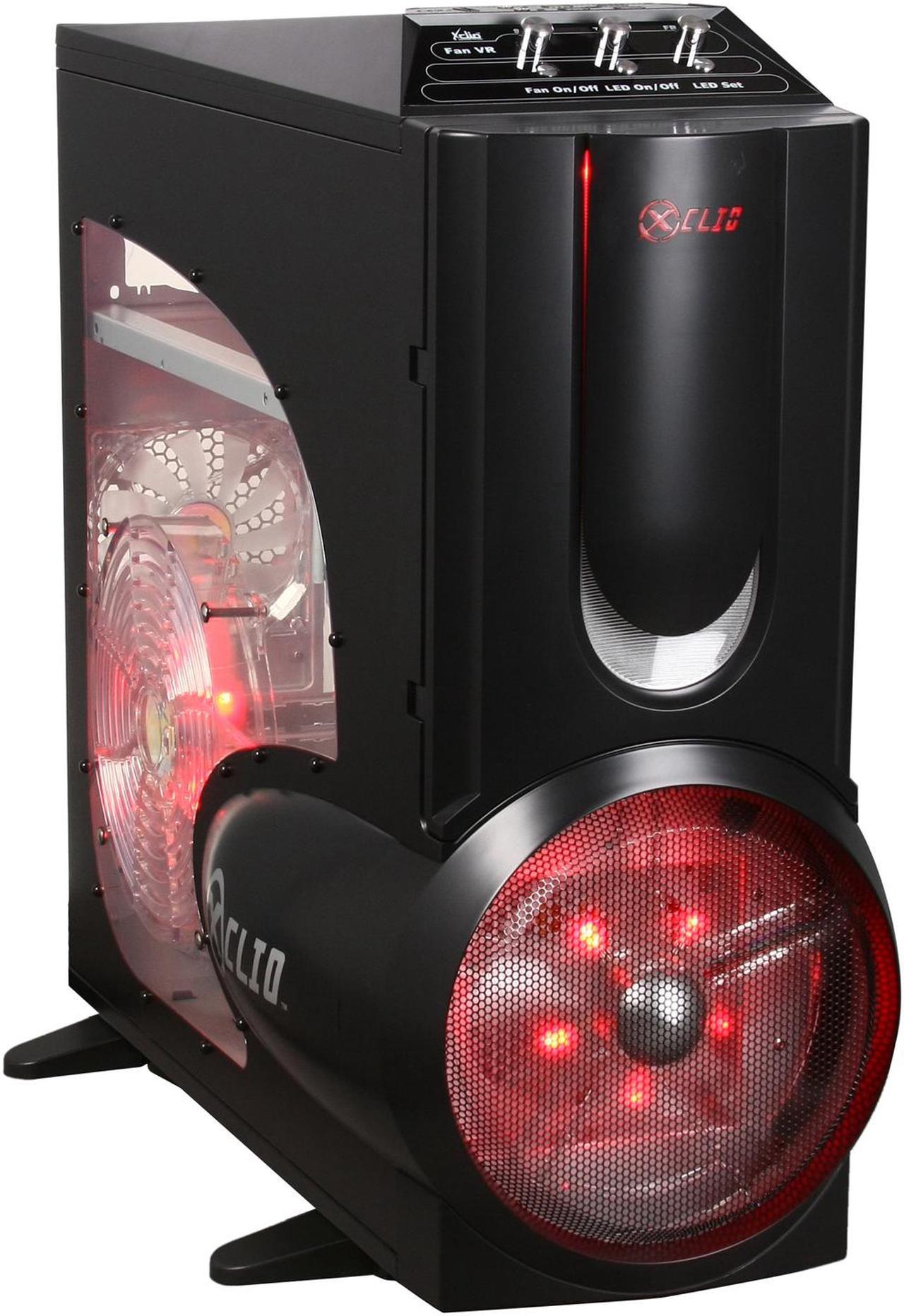 XCLIO A380COLOR-PLUS Black 1.0 mm SECC / ABS Plastic ATX Full Tower Computer Case