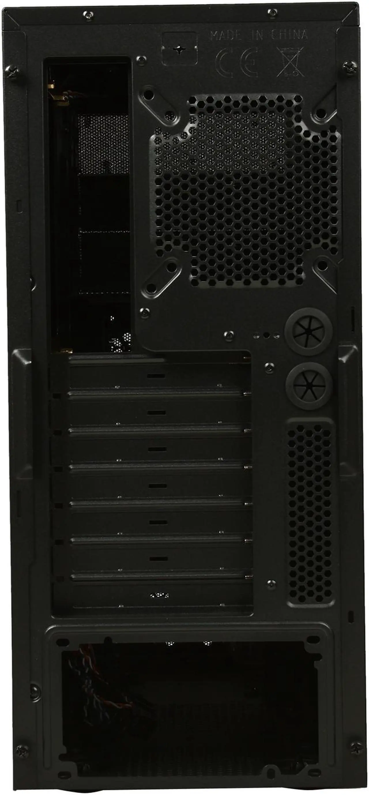 Alt view image 8 of 9 - XCLIO 320 Black Finish Steel & Plastic & Brushed Aluminum Bezel ATX Mid Tower Computer Case