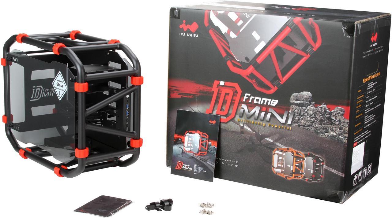 Alt view image 9 of 9 - IN WIN D-FRAME MINI BLACK Black Aluminum Computer Case Support ATX12V/EPS (Up to 220mm) Power Supply