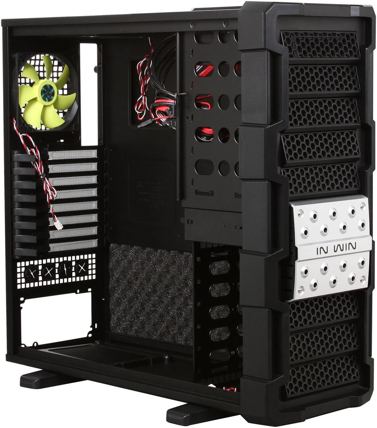 Alt view image 7 of 10 - IN WIN Ironclad Black SECC Steel ATX Full Tower Computer Case