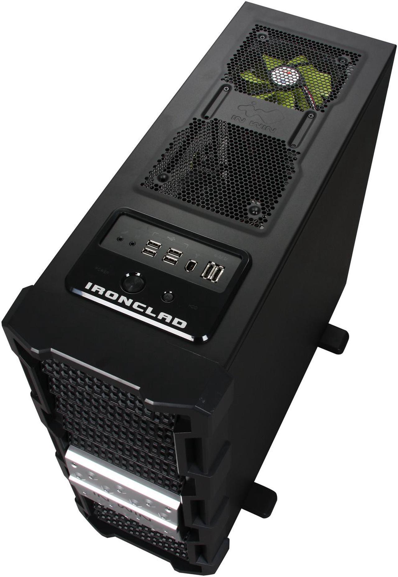 Alt view image 8 of 10 - IN WIN Ironclad Black SECC Steel ATX Full Tower Computer Case