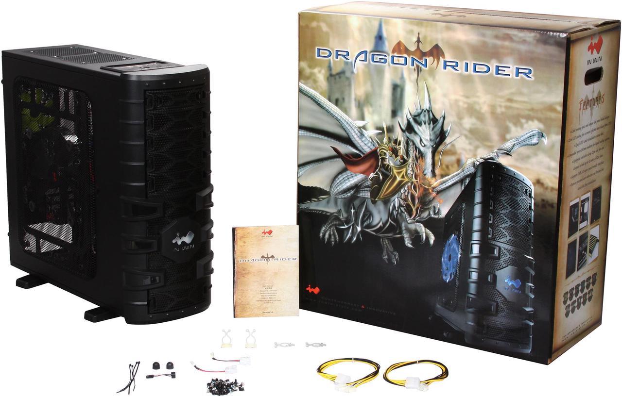 Alt view image 11 of 11 - IN WIN Dragon Rider Black 1.0 - 0.8mm SECC Steel ATX Full Tower Computer Case