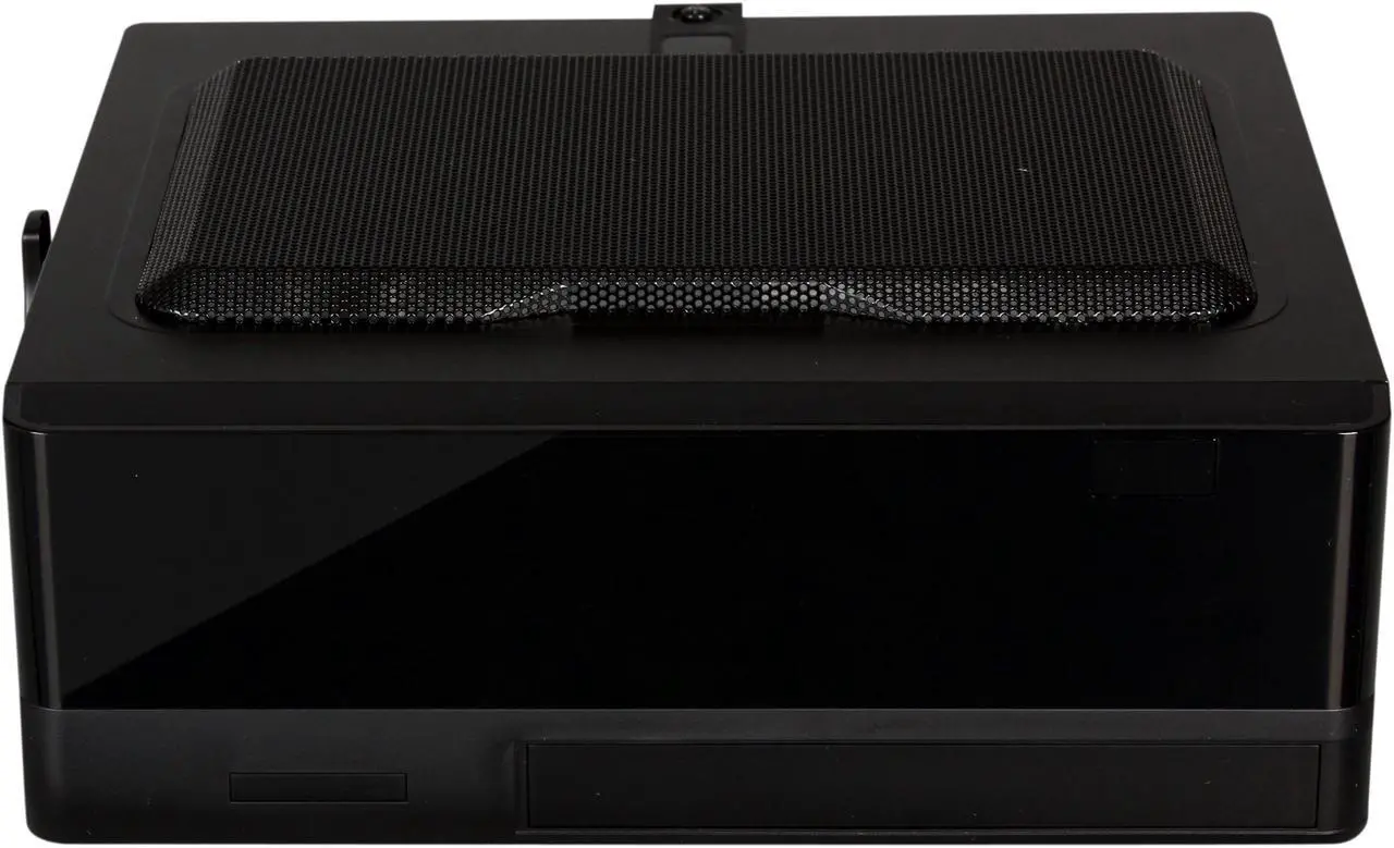 Alt view image 2 of 11 - IN WIN IW-BQ656T.AD80TBLR, Mini ITX case w/ AD80A7-2 T power supply, w/ external remote that has USB 2.0 and Audio(HD) ports, comes with plastic mounting bracket that can be used as a stand or mounted at the back of the monitors.