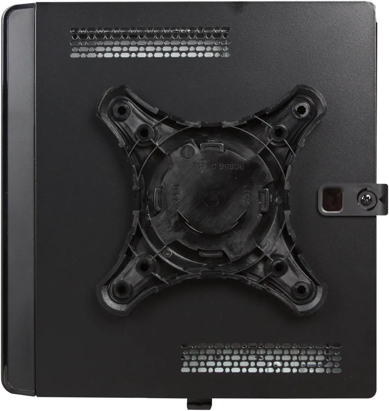 Alt view image 5 of 11 - IN WIN IW-BQ656T.AD80TBLR, Mini ITX case w/ AD80A7-2 T power supply, w/ external remote that has USB 2.0 and Audio(HD) ports, comes with plastic mounting bracket that can be used as a stand or mounted at the back of the monitors.