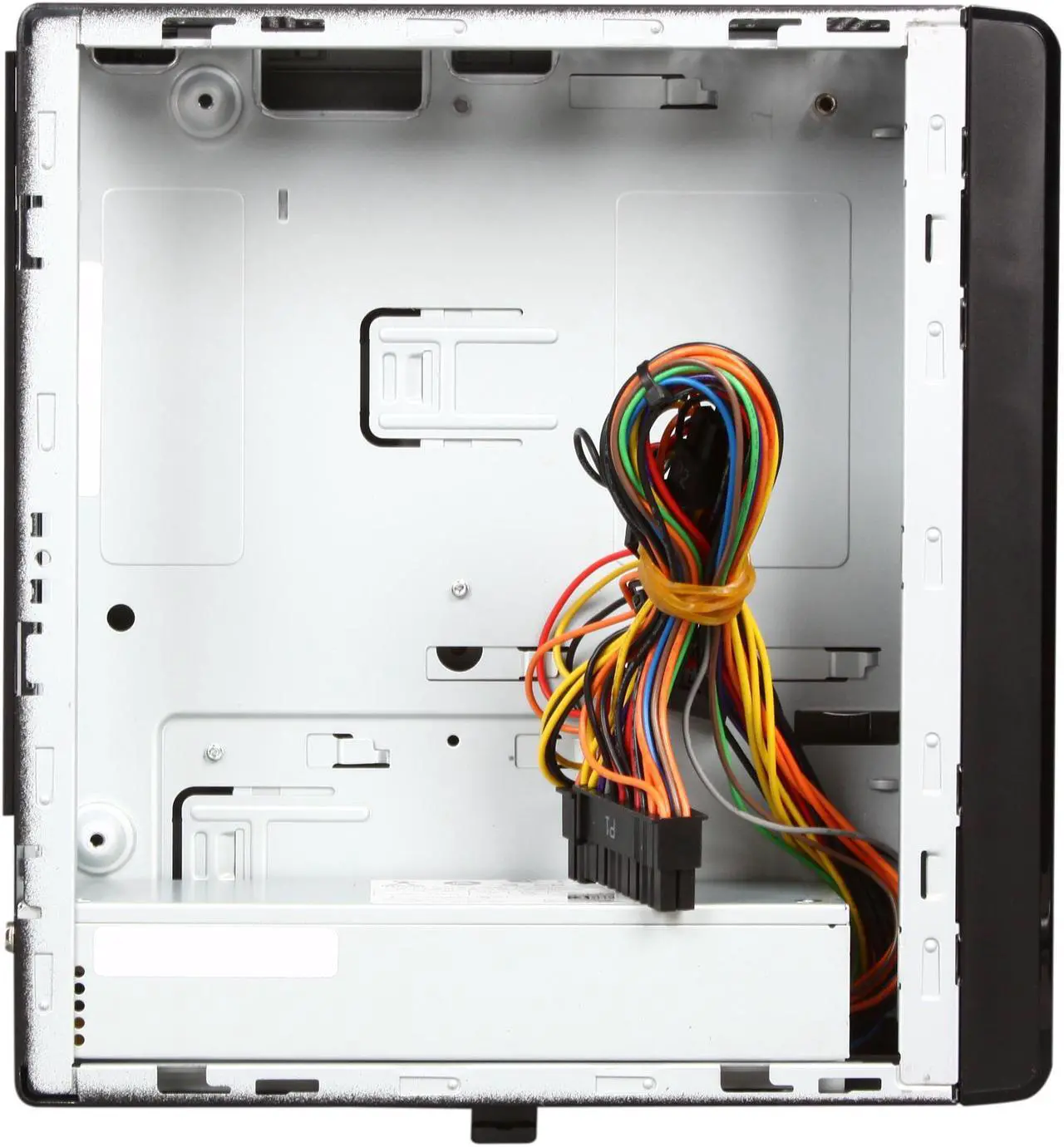 Alt view image 7 of 11 - IN WIN IW-BQ656T.AD80TBLR, Mini ITX case w/ AD80A7-2 T power supply, w/ external remote that has USB 2.0 and Audio(HD) ports, comes with plastic mounting bracket that can be used as a stand or mounted at the back of the monitors.