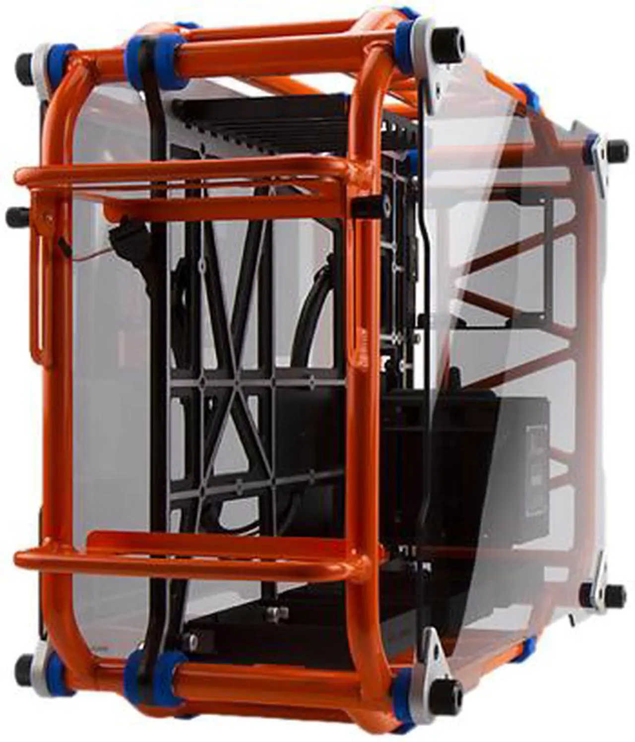 Alt view image 2 of 3 - IN WIN D-FRAME Orange Aluminum ATX Desktop Chassis (Limited Edition), Open-Air design
