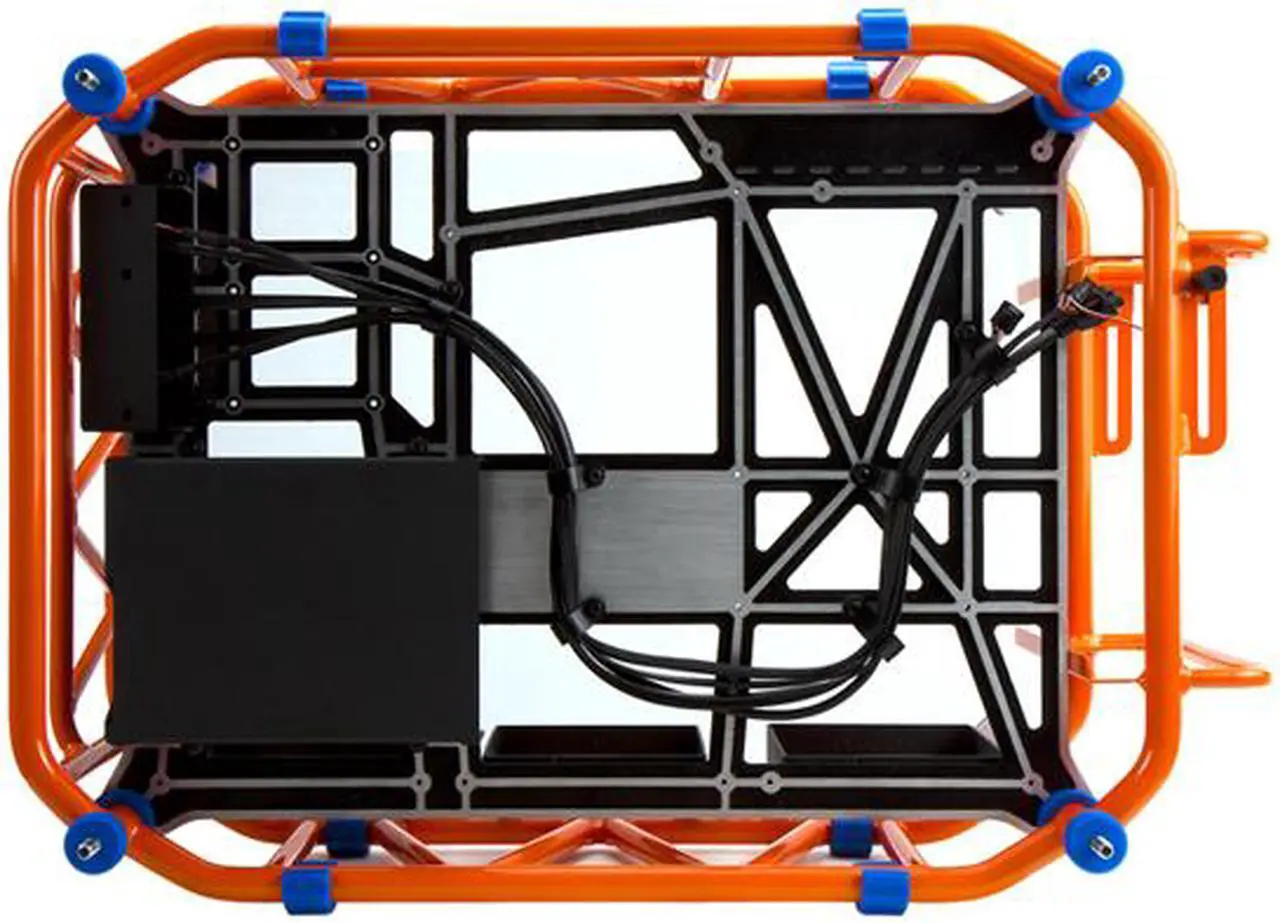 Alt view image 3 of 3 - IN WIN D-FRAME Orange Aluminum ATX Desktop Chassis (Limited Edition), Open-Air design