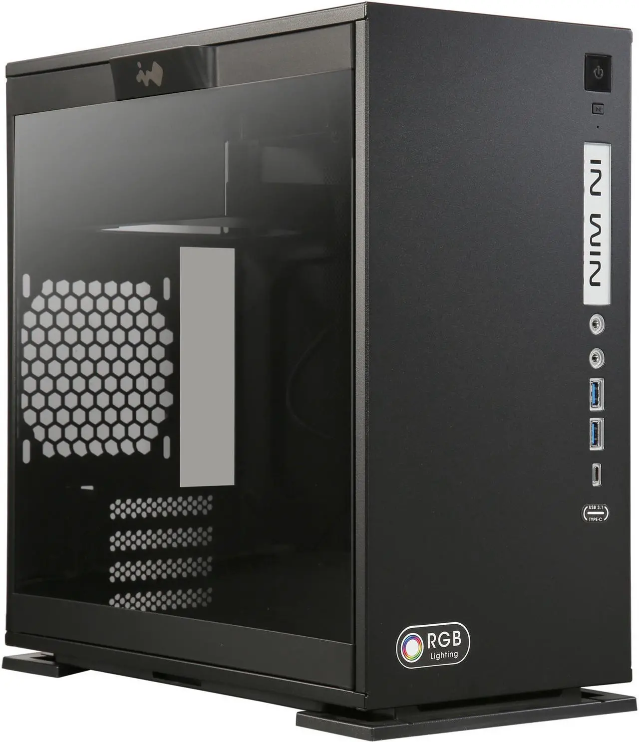 Main image of IN WIN 301C Black Black SECC / Tempered Glass Micro ATX Mini Tower Computer Case