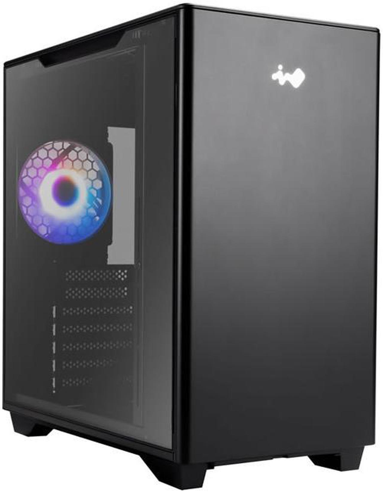 IN WIN IW-CS-A5BLK-1AM120S Black SECC / Tempered Glass ATX Mid Tower In Win IW-CS-A5BLK-1AM120S A5 Mid Tower Computer Case