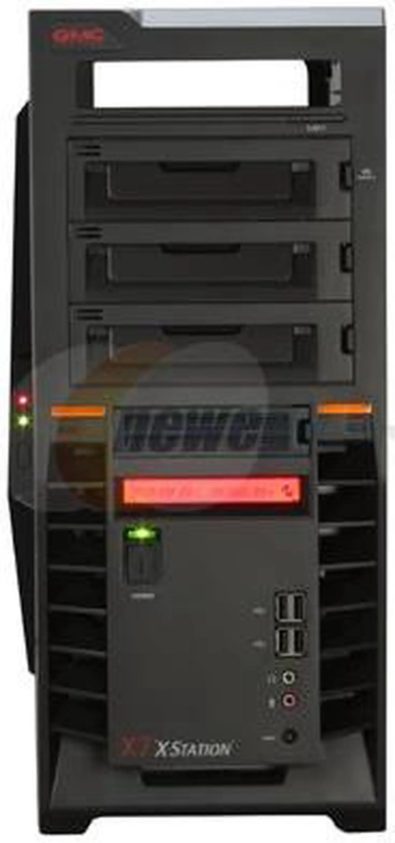 Alt view image 2 of 11 - GMC X-7 Black ABS / SECC steel Gaming ATX Mid Tower Computer Case w/ three fans- 1x 120mm front fan, 1x 120mm rear fan, 1x 80mm side-panel fan