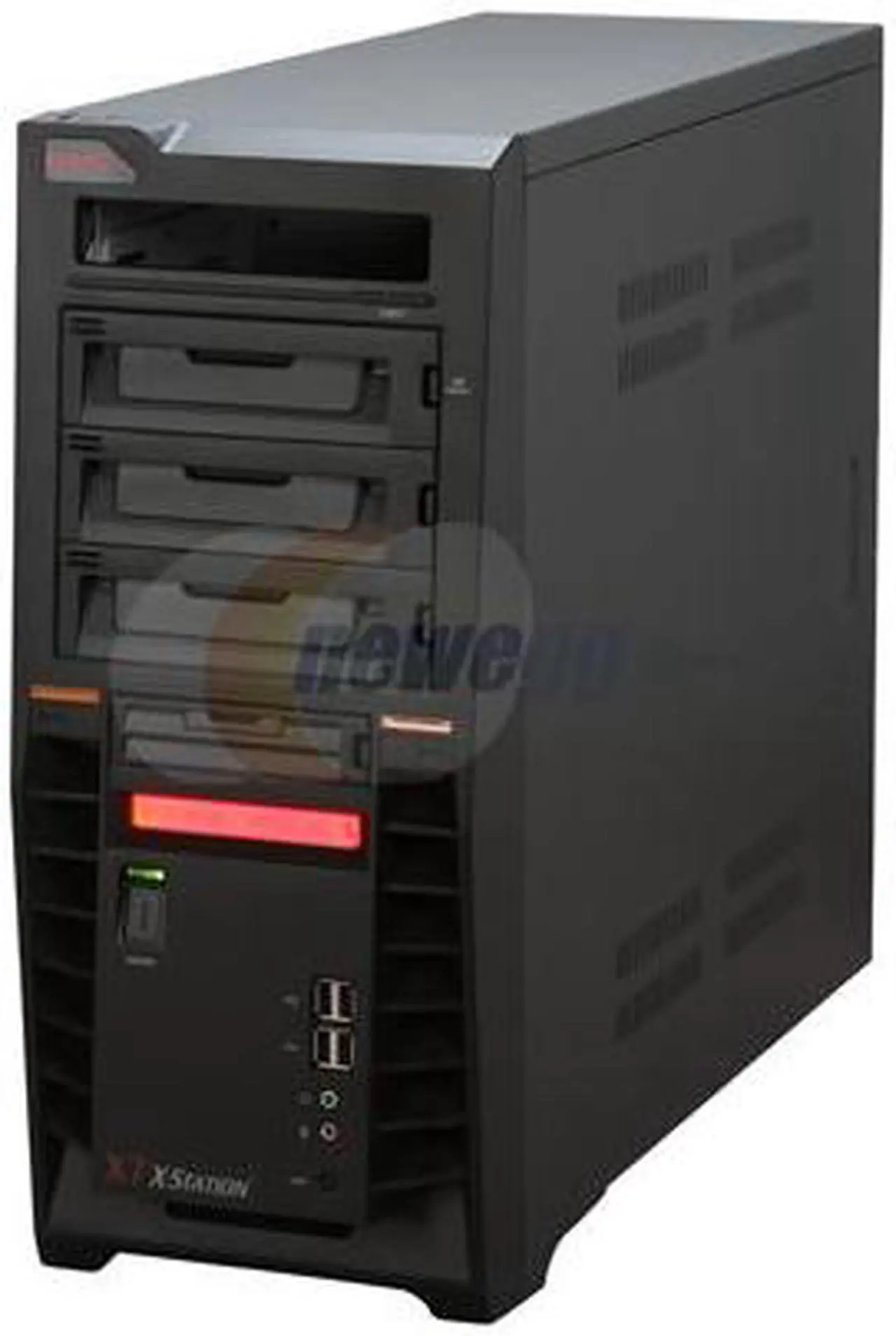 Alt view image 3 of 11 - GMC X-7 Black ABS / SECC steel Gaming ATX Mid Tower Computer Case w/ three fans- 1x 120mm front fan, 1x 120mm rear fan, 1x 80mm side-panel fan