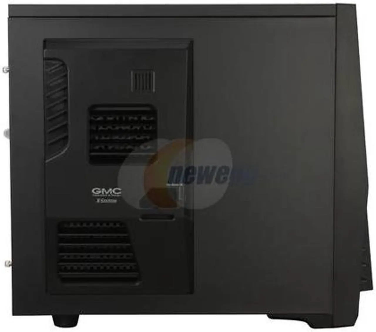 Alt view image 4 of 11 - GMC X-7 Black ABS / SECC steel Gaming ATX Mid Tower Computer Case w/ three fans- 1x 120mm front fan, 1x 120mm rear fan, 1x 80mm side-panel fan